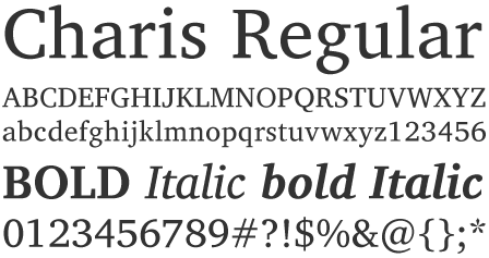Free font – Charis SIL