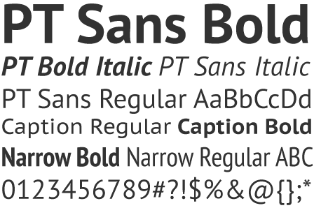 Free font – PT Sans